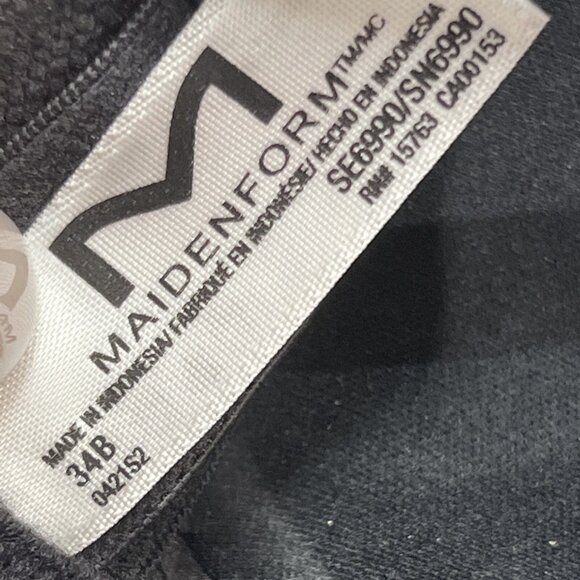 Maidenform Bra Womens 34B Black Self Expressions Womens Stay Put Strapless - Picture 3 of 5